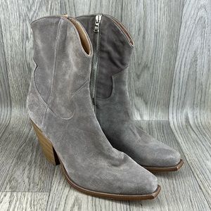 Free People Gray Ankle Boots